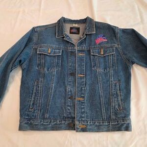 Vintage Planet Hollywood Women's Beverly Hills Denim Jacket, Size XL/12 (240)